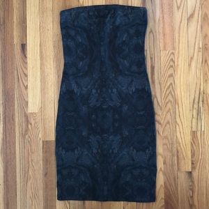 GUESS strapless dark blue dress M